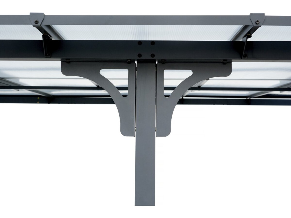 Pergola Anlehnlaube "Marvin" - 5,5 x 3 m - 545 x 298 x 243 cm - Dunkelgrau