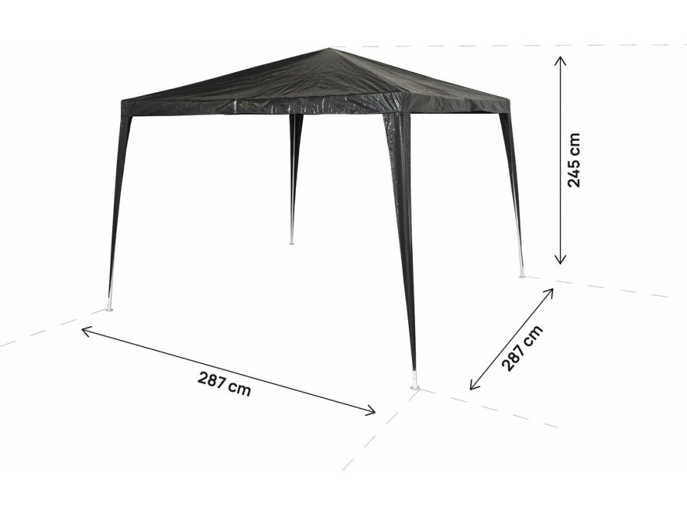 Gartenlaube "Natacha 3" - 3 x 3 m - Grau