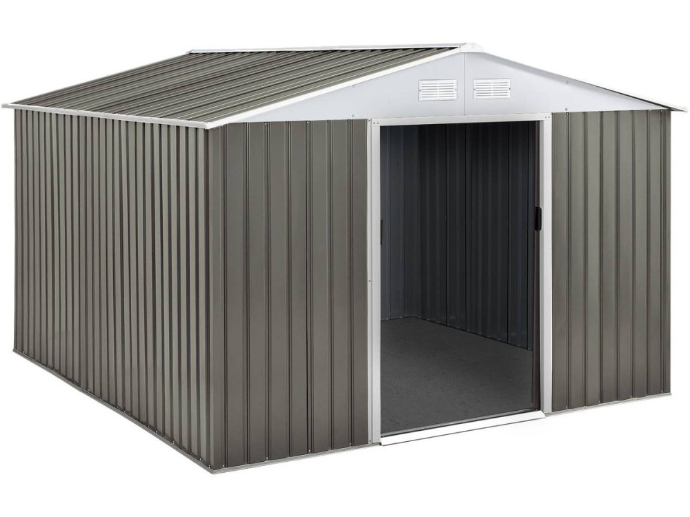 Gerätehaus aus Metall „Dallas“ - 8,84 m² - Taupe
