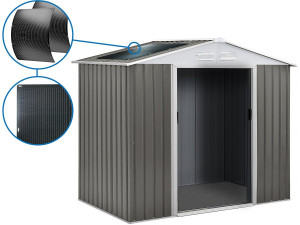 Metallgerätehaus "Dallas"- 2.71 m² mit Solarpanel