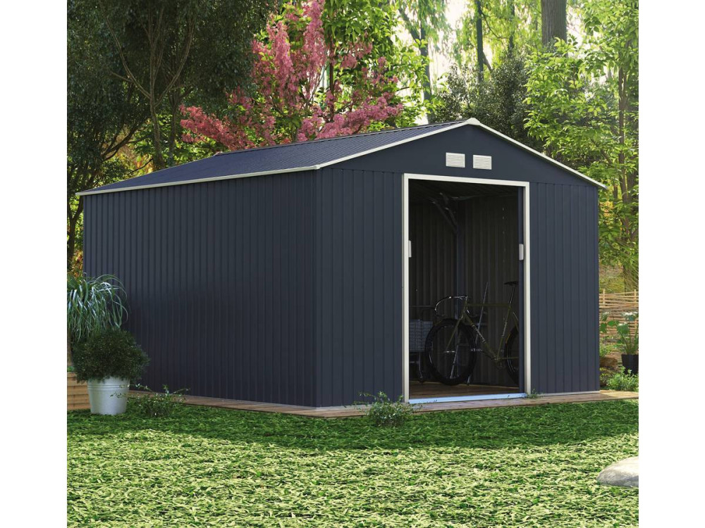 Gerätehaus aus Metall "Vegas" - 12,98 m² - Grau