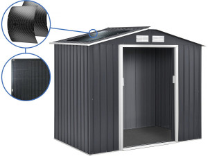 Metallgerätehaus - "Vegas" - 4.07 m² mit Sonnenkollektoren