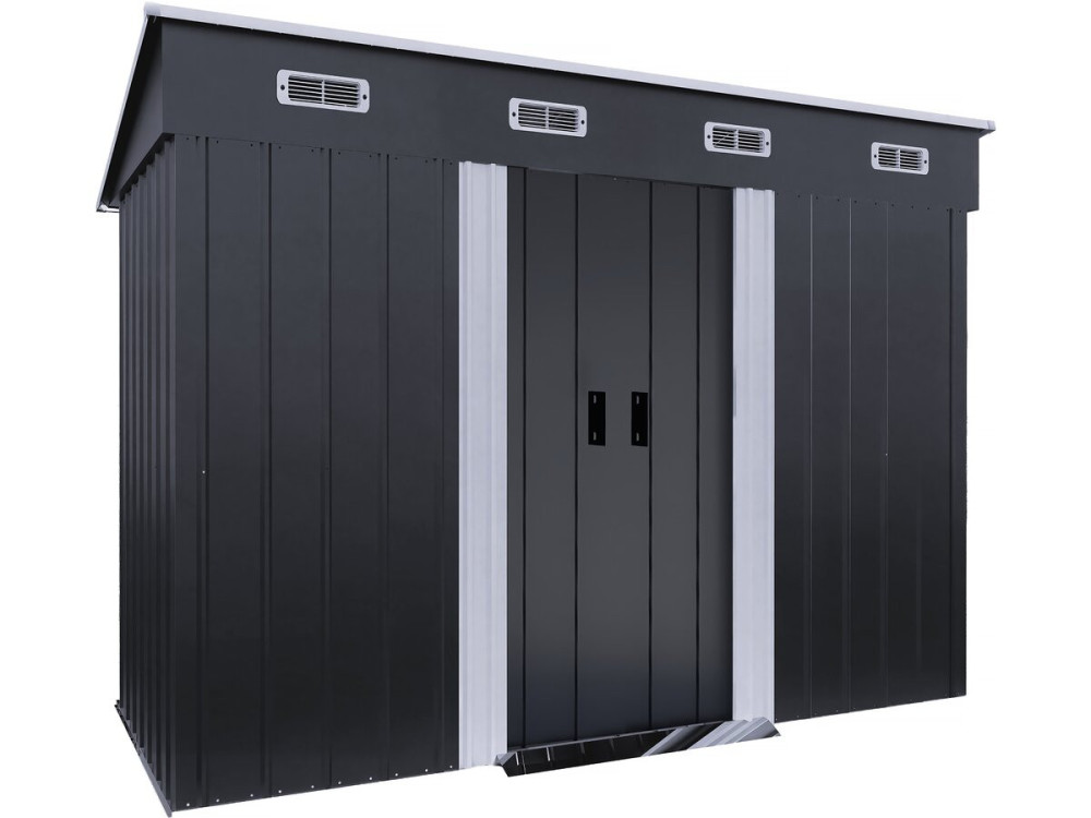 Metallgerätehaus mit Pultdach "Denver" - 3,32 m² - Grau