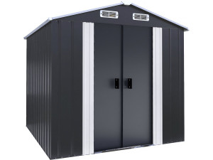 Metallgerätehaus mit Schiebetüren "Boston" - 4.12 m² - Grau