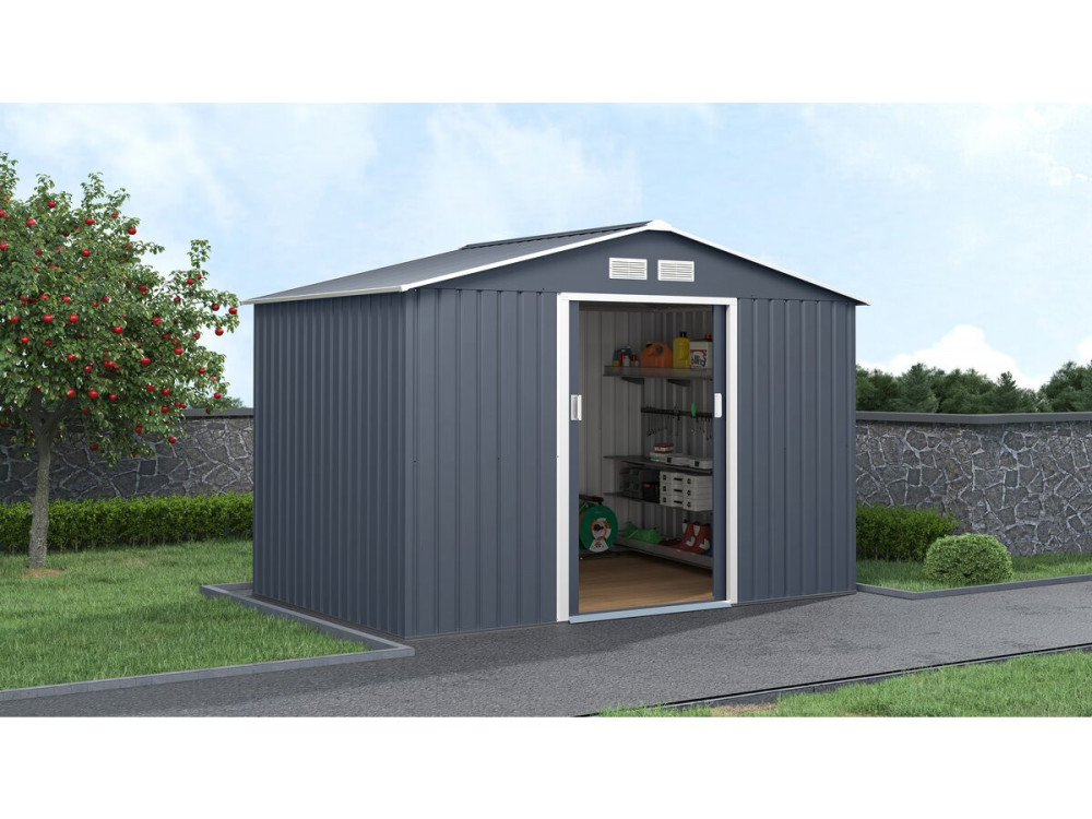 Metall-Gartenhaus "Vegas II" - 5,29 m² - Grau