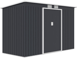 Gartenhaus aus Metall mit Pultdach „Orlando“ – 3,64 m² – Grau