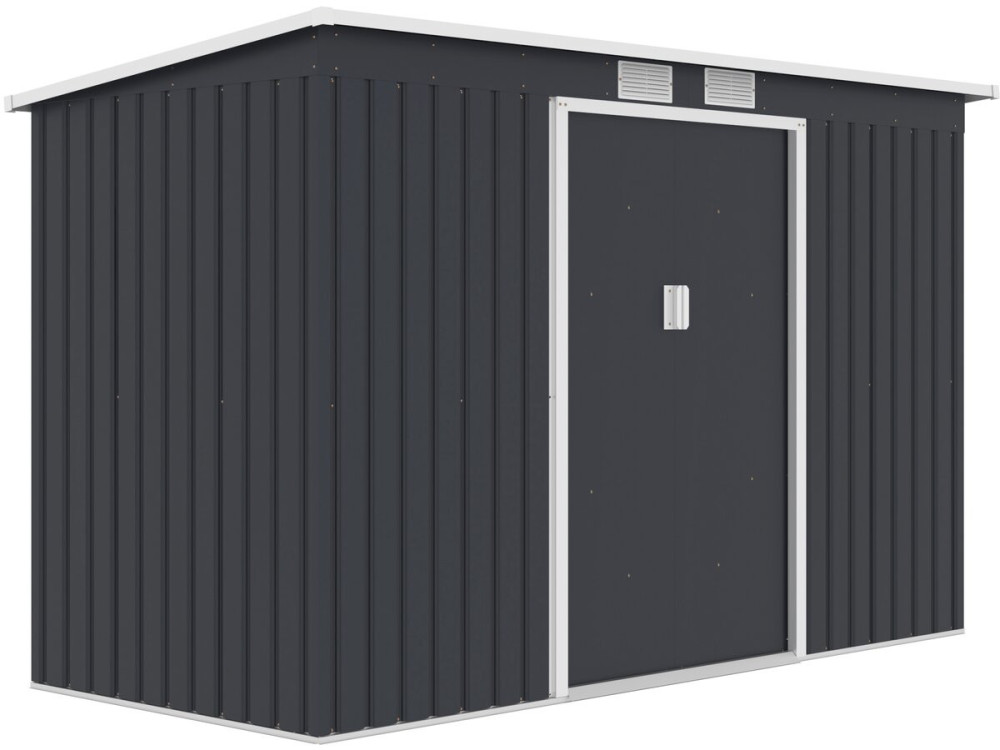 Gartenhaus aus Metall mit Pultdach „Orlando“ – 3,64 m² – Grau