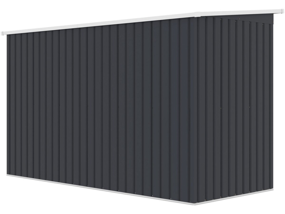 Gartenhaus aus Metall mit Pultdach „Orlando“ – 3,64 m² – Grau