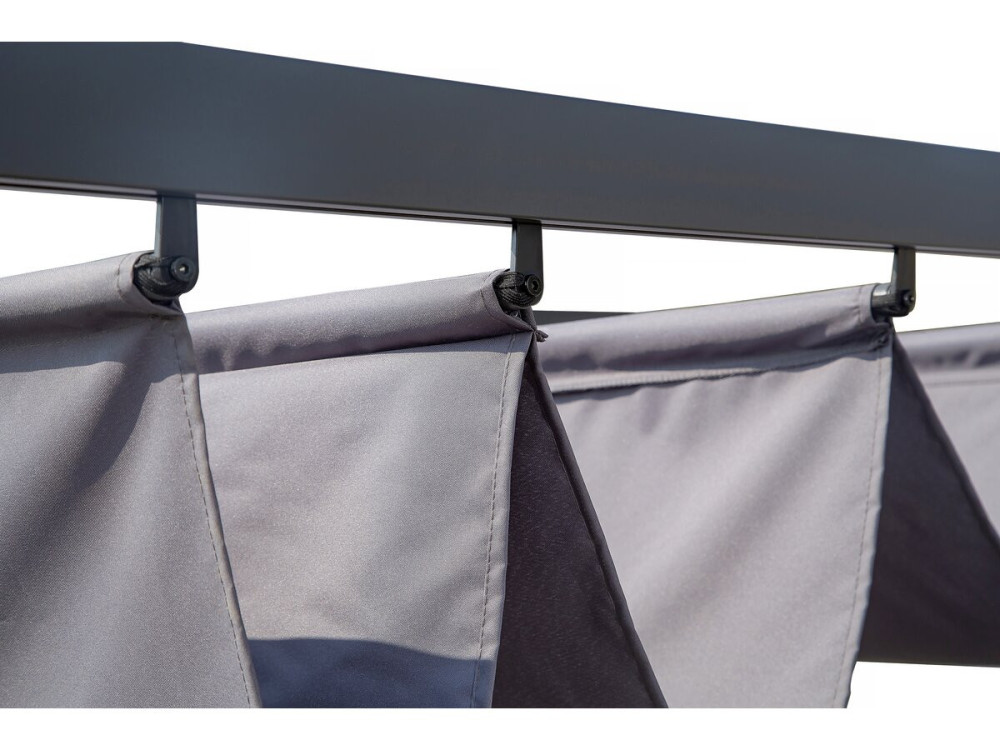Aluminiumpergola mit ausziehbarem Dach - 3 x 4 m - Anthrazitgrau
