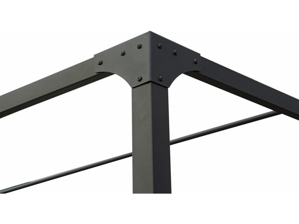 Pergola mit Schiebedach aus Metall "Courtenay" - 3 x 4 m - Grau