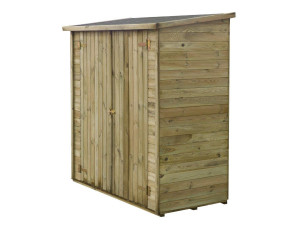 Gerätehaus aus Holz an Wand aufstellbar "Lipki". - 1,79 x 0,9 x 1,78/1,87 m  - 1,61 m² - 12 mm - Mit Fußboden