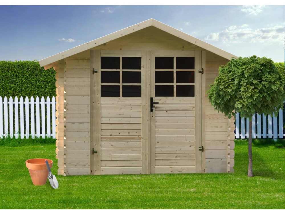 Gartenhaus aus traditionellem Holz - 8.88 m2 - 2.98 x 2.98x 2.18 m - 28 mm