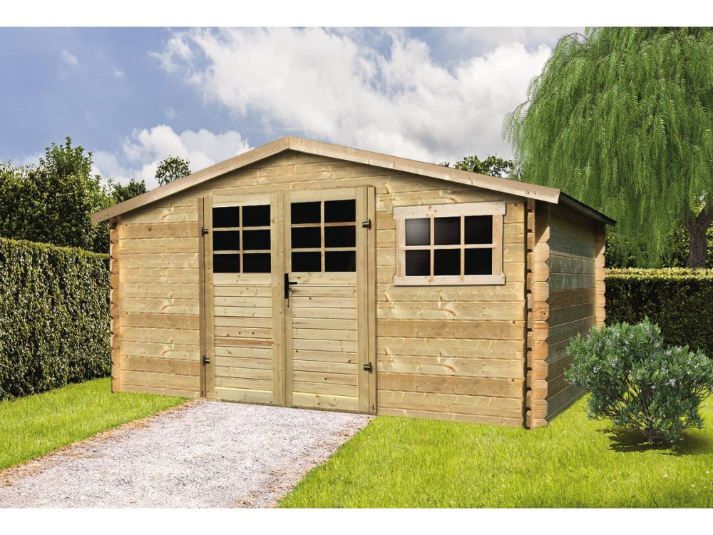 Traditionelles Gartenhaus aus Holz - 11.56 m2 - 388 x 298 x 218 cm - 28mm