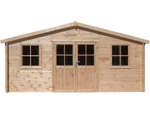 Gartenhaus aus Holz "Alex" - 20,20 m² - 4,80 x 4,00 x 2,39 m - 28 mm