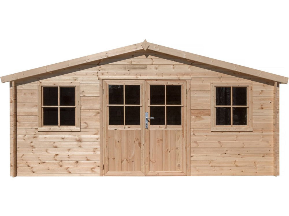 Gartenhaus aus Holz "Alex" - 20,20 m² - 4,80 x 4,00 x 2,39 m - 28 mm