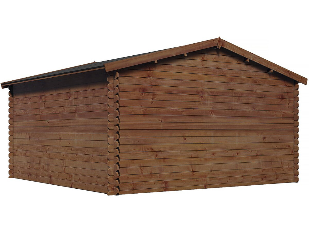 Gartenhaus aus kesseldruckimprägniertem Holz braun "Lormont" - 21,2 m² - 28 mm