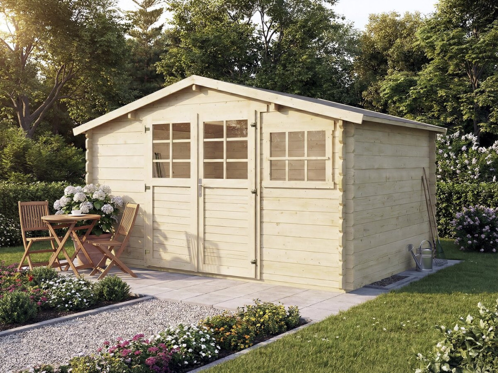 Gartenhaus aus kesseldruckimprägniertem Holz "Belmont" - 12.53 m² - 34 mm