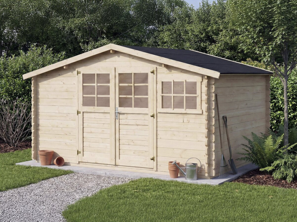 Gartenhaus aus Holz "Rocval" - 456 x 425 x 232 cm - 19.42 m² - 28 mm