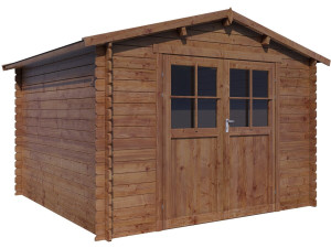 Gartenhaus aus Holz "Willow" - 9,3 m² - 28 mm - Braun