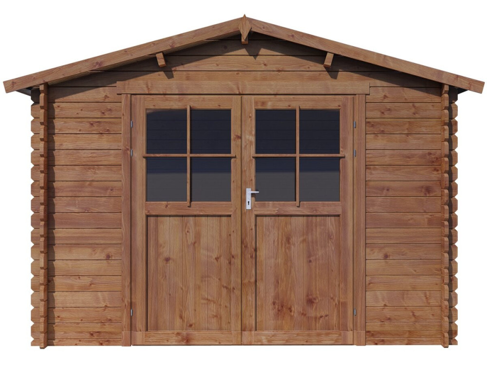 Gartenhaus aus Holz "Willow" - 9,3 m² - 28 mm - Braun