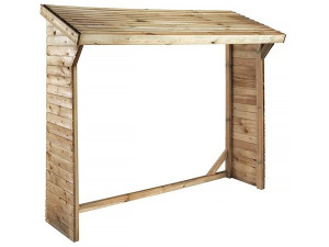 Holzunterstand - 1,05 m² - 2,10 x 0,50 x 1,8 m- 2 Raummeter