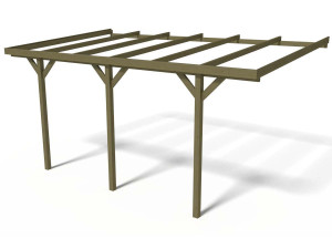 Anbau-Carport "Solar 2" - 300 x 454 x 245 cm