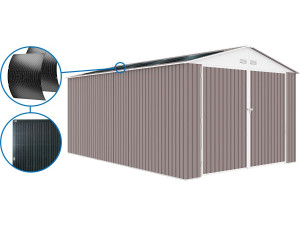 Metallgarage „Nevada“ - 15,36 m² mit Solarpaneelen