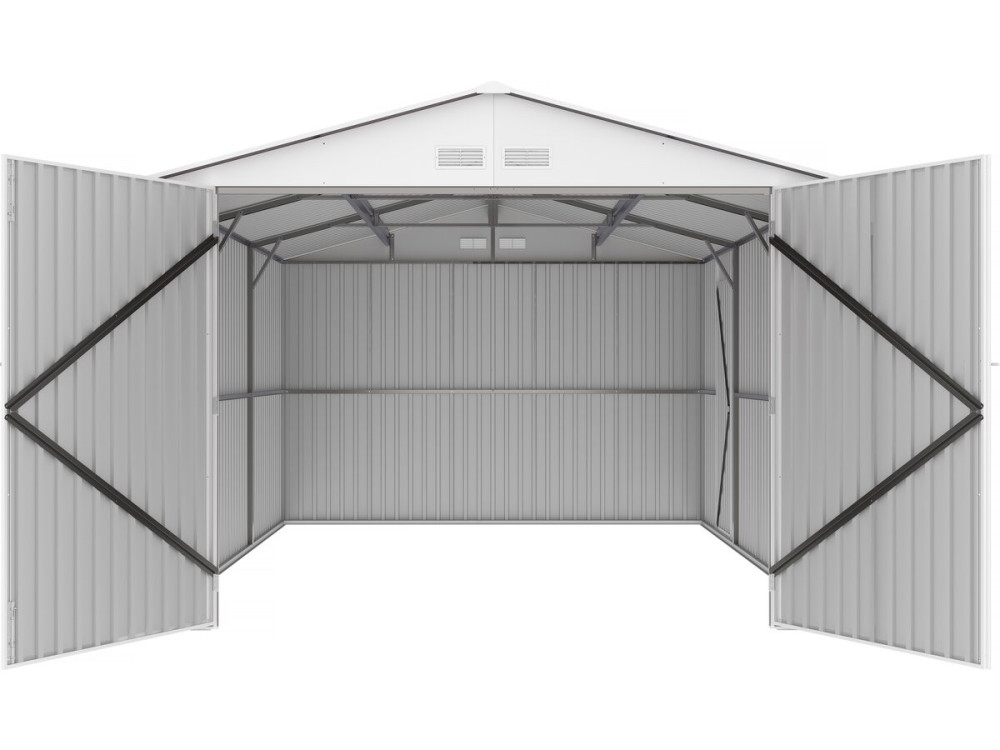 Metallgarage „Nevada“ - 15,36 m² mit Solarpaneelen