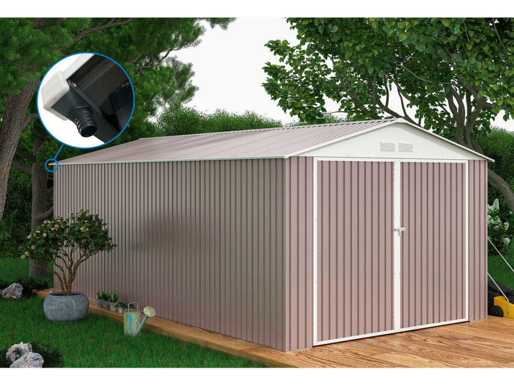 Metallgarage „Nevada“ - 18,56 m² mit Dachrinne
