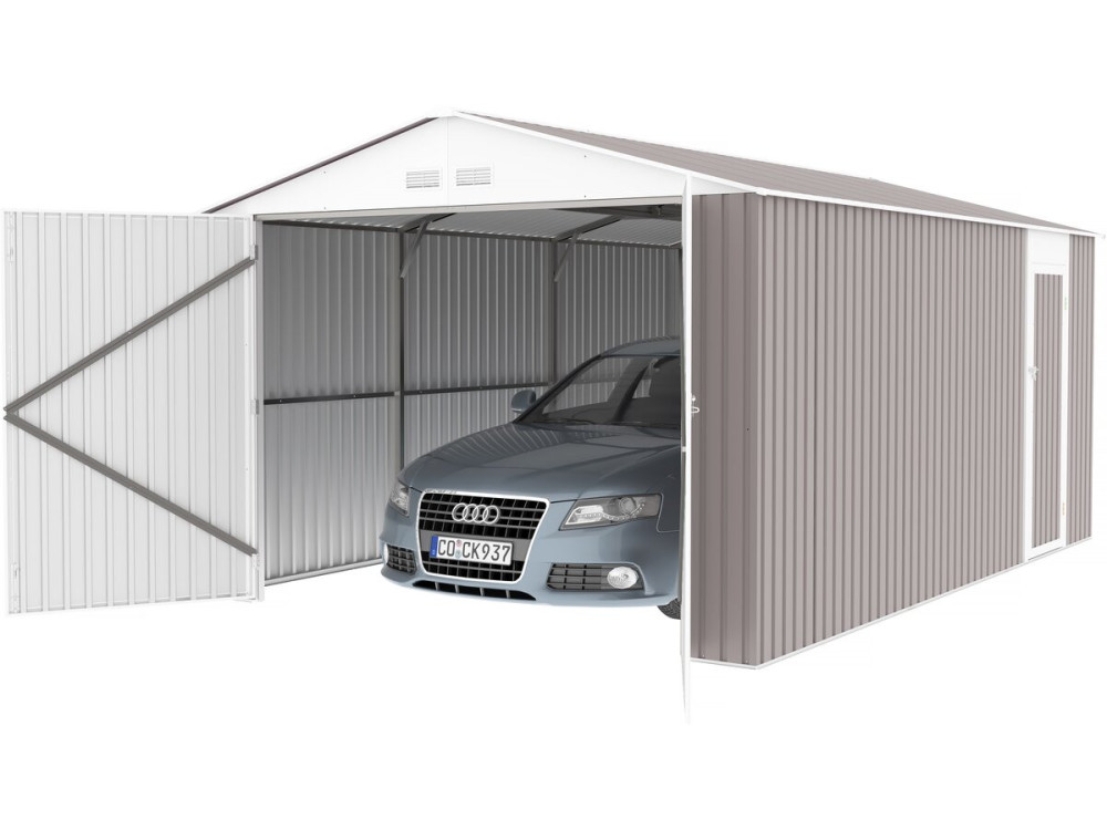 Metallgarage „Nevada“ - 18,56 m² mit Dachrinne