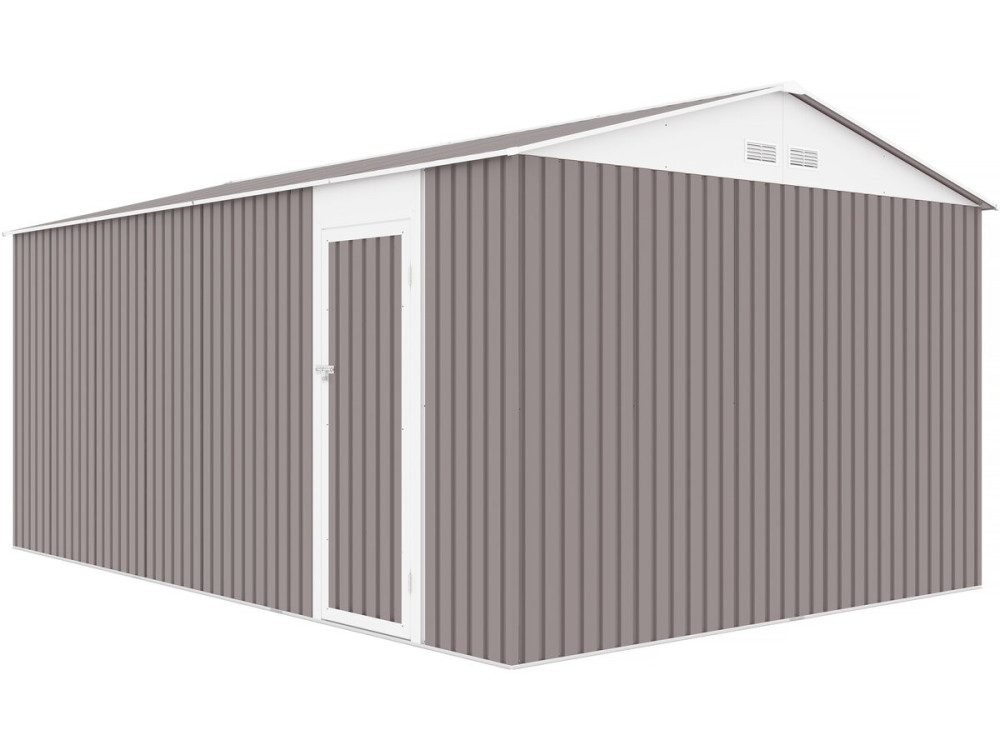 Metallgarage „Nevada“ - 18,56 m² mit Dachrinne und Wasserauffangbecken