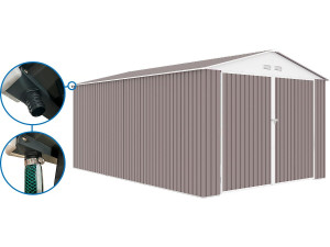 Metallgarage „Nevada“ - 15,36 m² mit Dachrinne