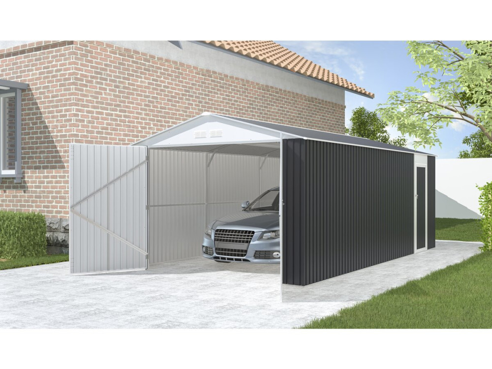 Metallgarage „Houston" 18,56 m²  - Anthrazit