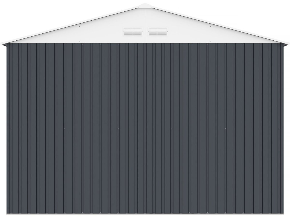 Metallgarage „Houston“ - 15,36 m² mit Dachrinne  - Anthrazit