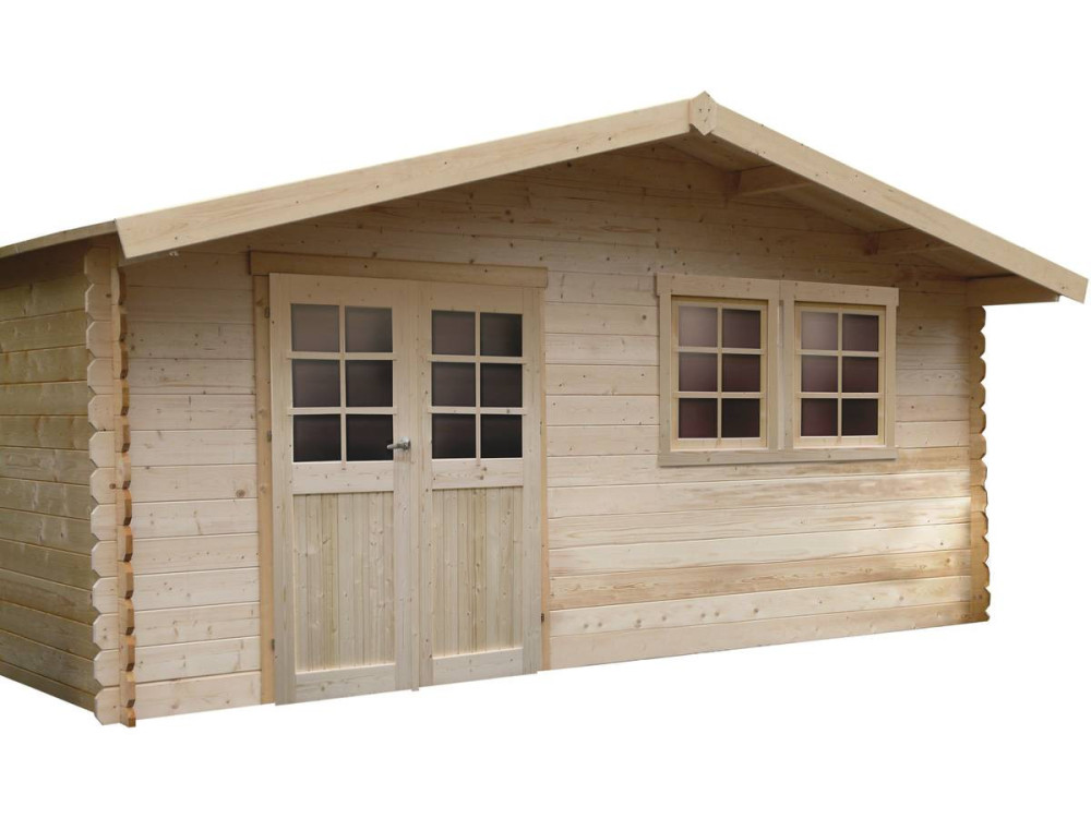 Gartenhaus aus Holz "Vernier" - 34.84 m² - 6.05 x 5.75 x 2.53 m - 28 mm