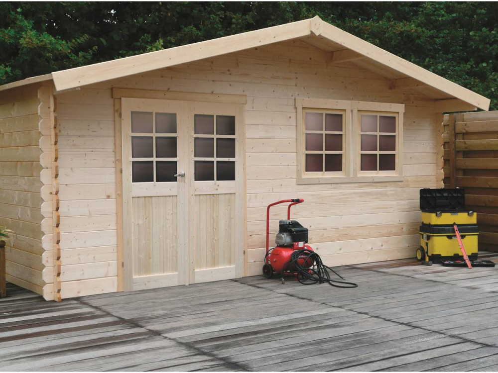 Gartenhaus aus Holz "Vernier" - 34.84 m² - 6.05 x 5.75 x 2.53 m - 28 mm