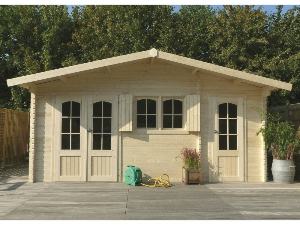 Gartenhaus aus Holz "Rostock" - 22.04 m² - 5.68 x 3.88 x 2.75 m - 40 mm