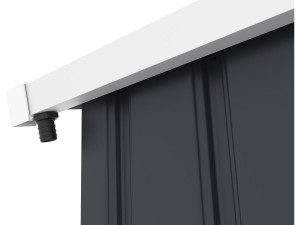 Dachrinne für Gerätehaus aus Metall und Garage 13 bis 18,5 m2