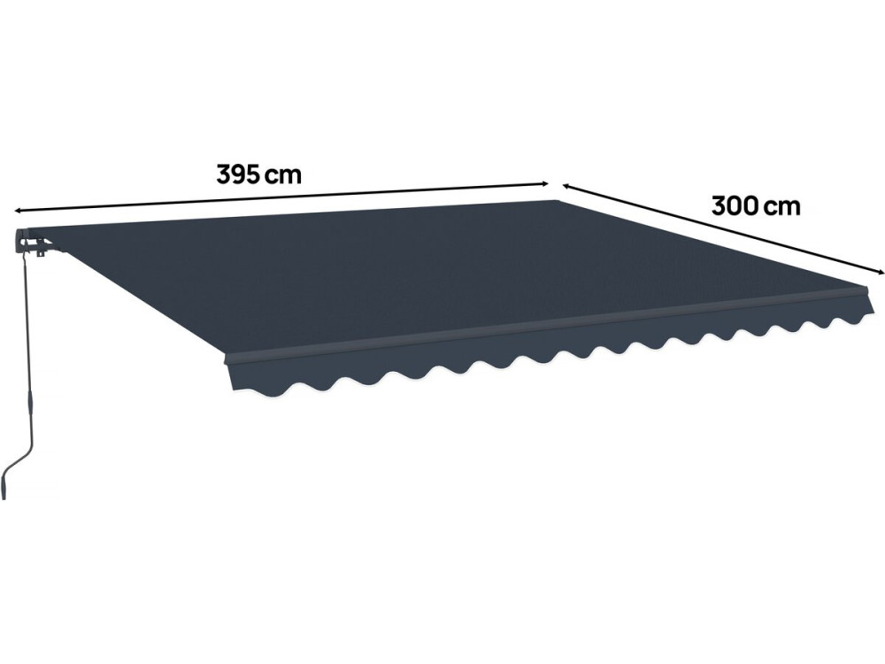 Aluminium-Markise „Ombra 4“ - 395 x 300 cm - Grau