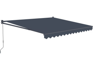 Vorzelt einziehbare Markise aus Aluminium 2,5 x 3 m "Ombra 3" - Anthrazitgrau