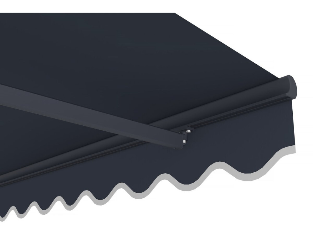 Vorzelt einziehbare Markise aus Aluminium 2,5 x 3 m "Ombra 3" - Anthrazitgrau