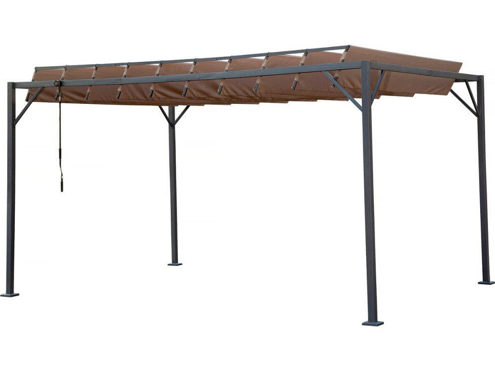 Bioklimatische Pergola aus Stoff „Lodge“ 3 x 4 m - Taupe