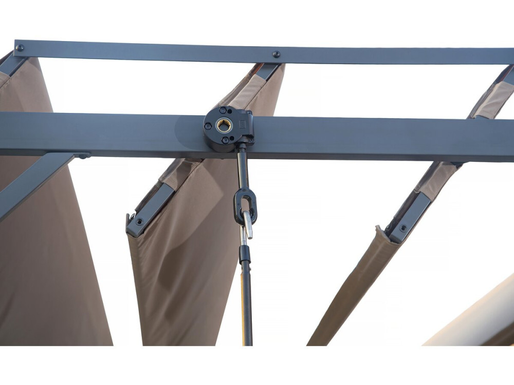 Bioklimatische Pergola aus Stoff „Lodge“ 3 x 4 m - Taupe