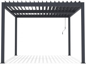 Bioklimatische Pergola aus Aluminium "Windsor" - 3 x 4 m - Anthrazit
