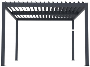 Bioklimatische Pergola "Windsor Premium" mit LED aus Aluminium 3 x 4 m - Grau