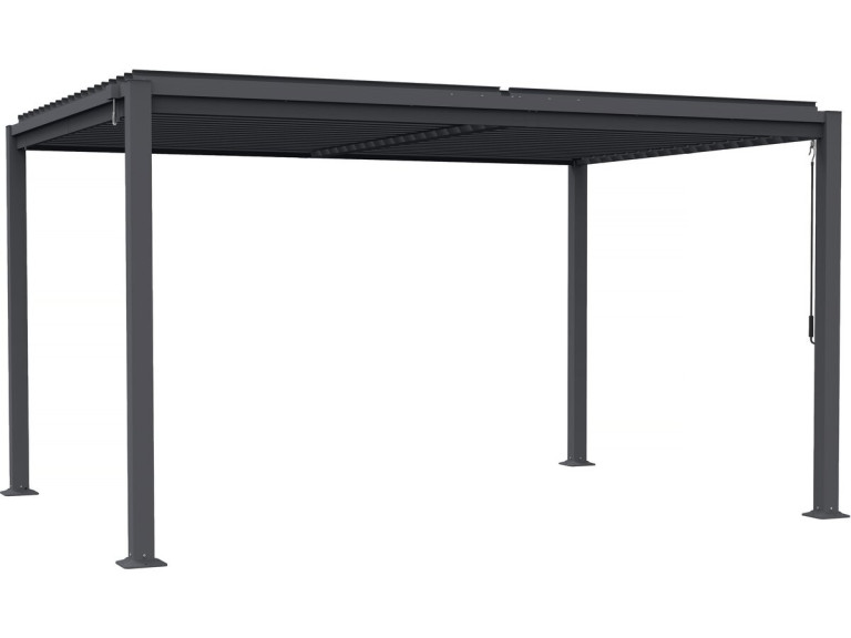 Freistehende bioklimatische Pergola mit verstellbaren Lamellen „Howard“ – 3 x 4 M – Grau