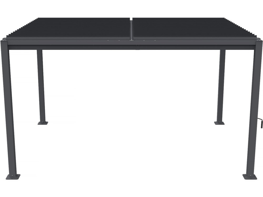 Freistehende bioklimatische Pergola mit verstellbaren Lamellen „Howard“ – 3 x 4 M – Grau