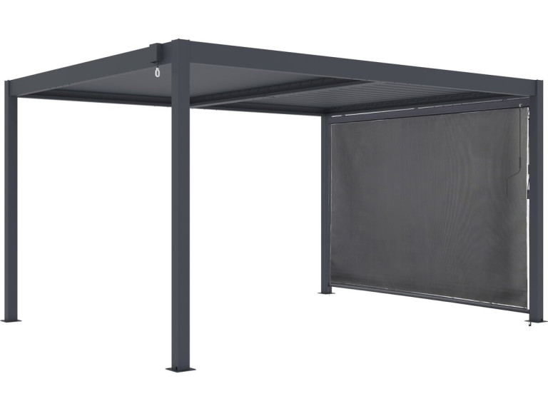 Bioklimatische Pergola mit Aluminiummarkise "Windsor" - 3 x 4 m - Grau