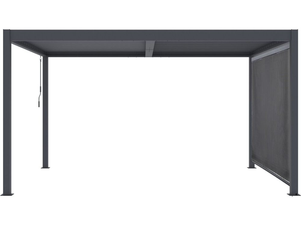Bioklimatische Pergola mit Aluminiummarkise "Windsor" - 3 x 4 m - Grau
