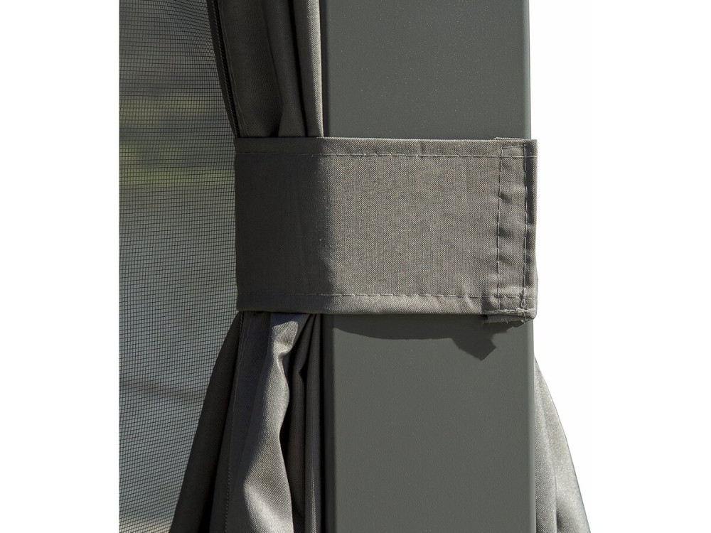 Vorhang für bioklimatische Pergola "Kensington" - 3 x 6 m - Grau